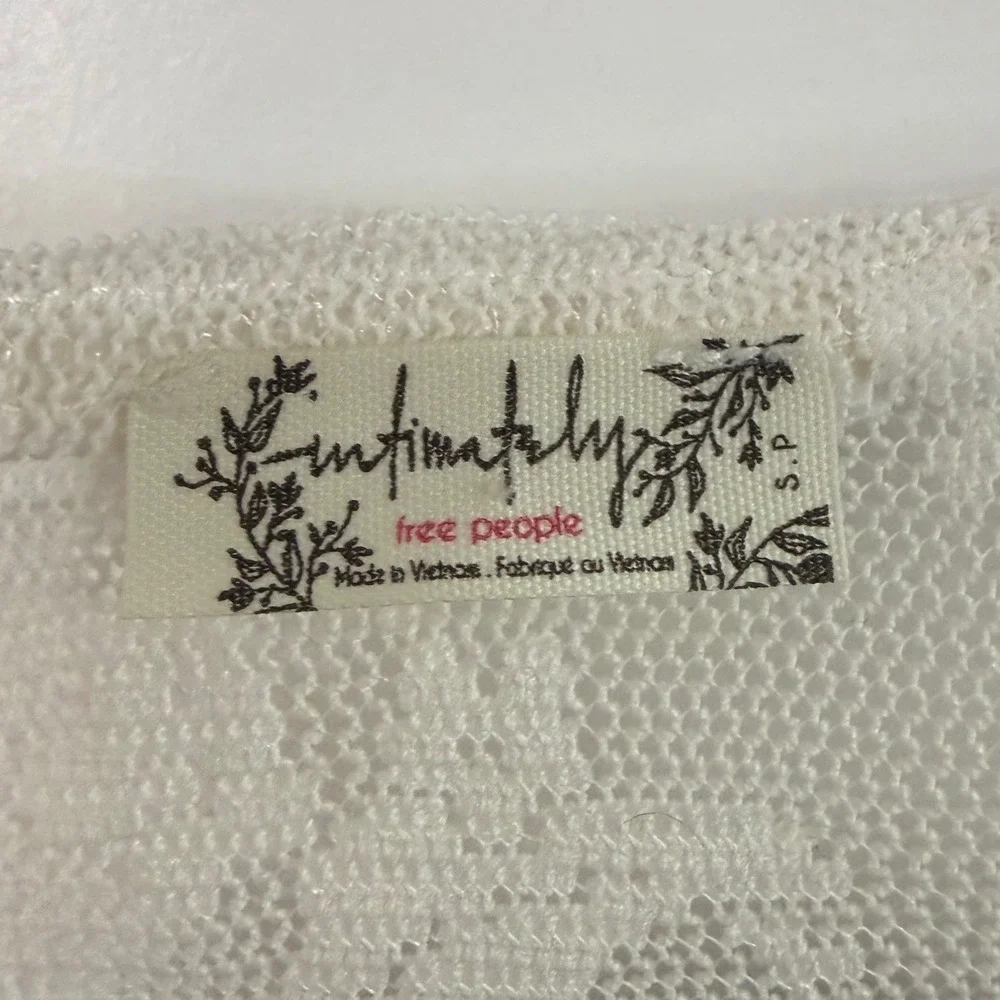 Free People Intimately Love Like This Lace Layering Top White Small Square Neck